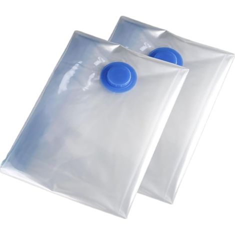 Lot de 2 sacs sous vide pour vêtements 60x40cm - Réutilisables, compacts et pratiques pour le rangement (1/5)