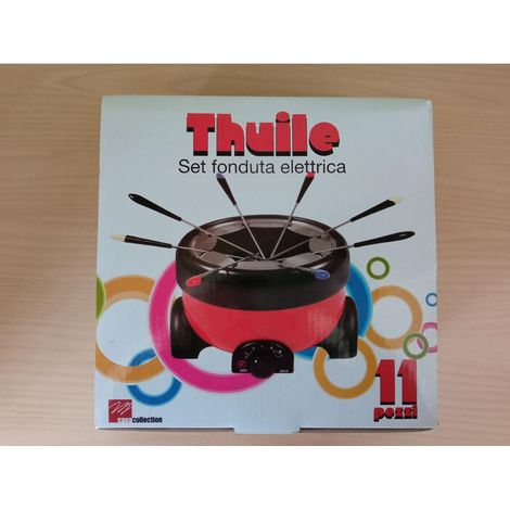 Elektra Fondue Set Thuile rossa, 11-teilig, für bis zu 8 Personen, 18 cm antihaftbeschichtete Aluminium-Pfanne