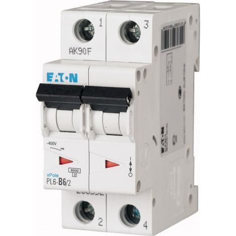 Interruptor Eaton pl6-b6/2 6A 6kA CA