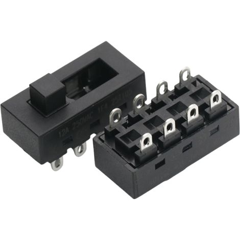Interrupteur à bascule vertical SS haute intensité 110 V à 220 V, interrupteur d'alimentation à bouton-poussoir horizontal 2 vitesses SS23F15SS-23L11 8 broches 3 vitesses (1/2)