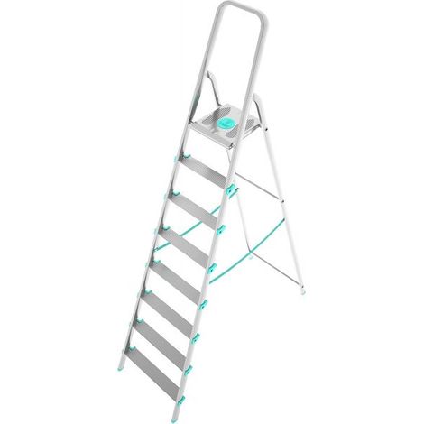 Scala Scaletto Libellula in alluminio leggera con gradini e piedini antiscivolo 8 Gradini (1/4)