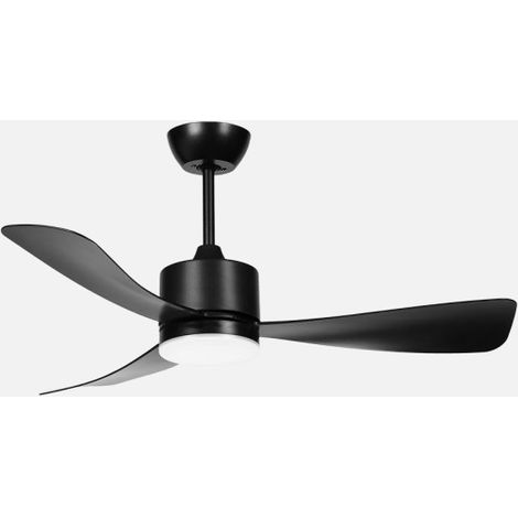 Ventilador Dc Yeste 18w Negro 3aspas 6vel 106d Luz Opcional 2250lm 300045006500Kk Remoto+memoria+temporizador