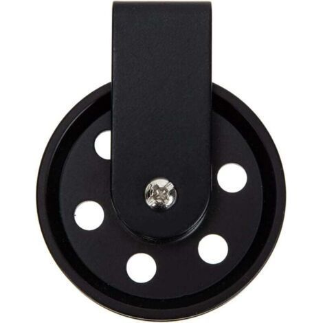 Accessoires D'Éclairage Extérieur Lustre Poulie Roue Pour Lampe Noir Vintage Poulie Câble Poulie Pendentif Luminaires Noir Poulie Roue Corde À Linge Poulie Rustique Poulie (1/4)