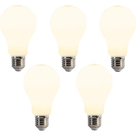 5er Set E27 LED-Glühbirnen A67 Opal 8W 900lm 2700K