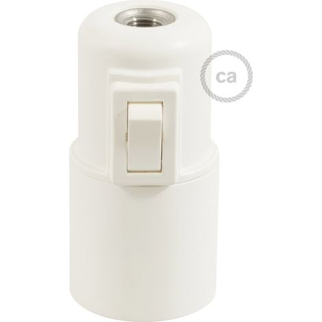 Kit portalampada E27 in termoplastica con interruttore