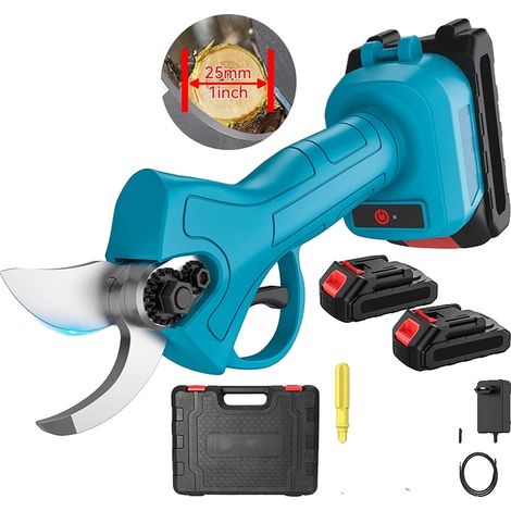 Sécateurs, Fonctionnement sans fil, Lame durable, Avec 2XBattery (1/2)