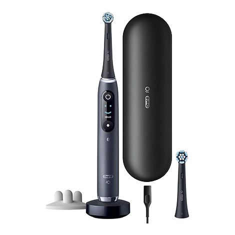 Oral-B iO 9N Elektrische Zahnbürste incl. 2 Aufsteckbürsten und Reiseetui Black