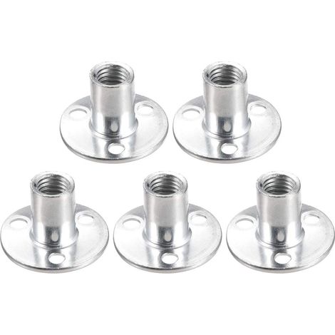 map 5pcs M12x40x2.5mm Écrou de Bride Trou T Écrou Carbone Acier Meuble Insert Femelle Filetage (1/4)
