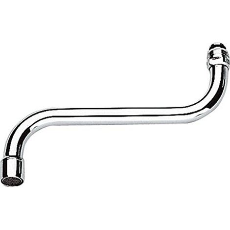 Grohe – Bec pivotant M22x1 – Saillie 200 mm – Finition chromée – Raccord à vis pour plomberie