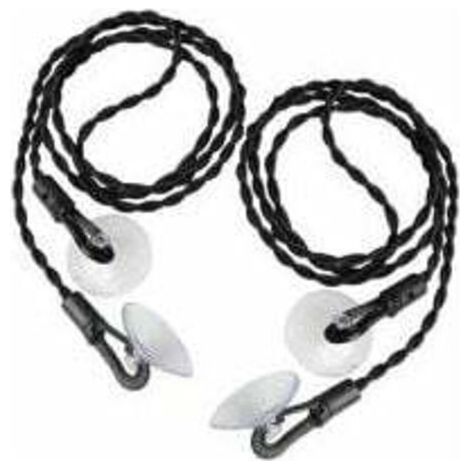 Corde à Linge Etendoir Rétractable Portable avec Ventouses, 2 Pièces, Longueur 2.4m, Noir, pour Voyage et Camping Intérieur Extérieur (1/5)