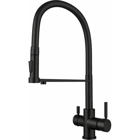 Shurity 365 Rubinetto da cucina con Doccetta 3 vie Nero Opaco (1/2)
