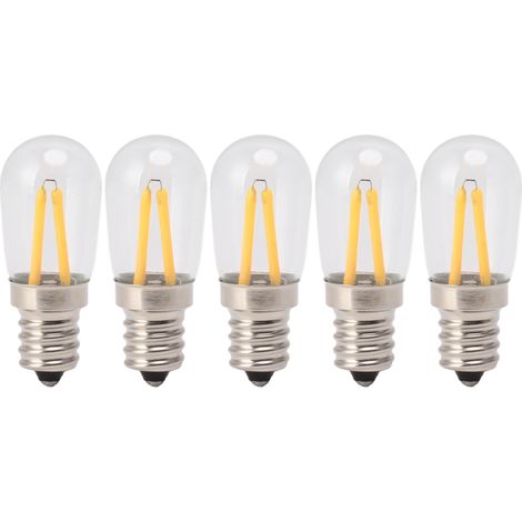 Ortviai Ampoule LED réfrigérateur E12 120 V – 5 pièces, faible consommation, lumière chaude
