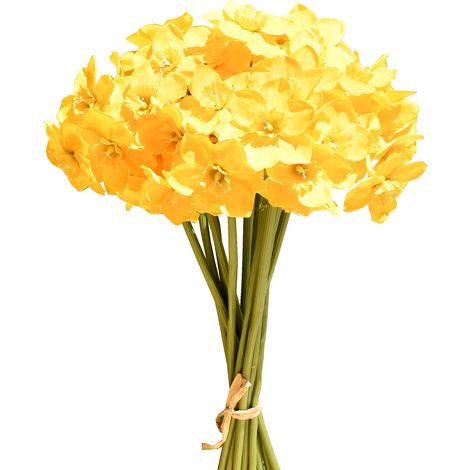 Faux Narcissus - Bouquet Floral Artificiel en Soie pour Décoration Intérieure Bureau Mariage Fête - 1 Pièce (1/5)