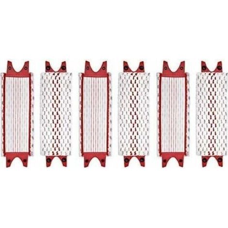 Lot de 6 têtes de balai plates en microfibre – Compatibles Vileda UltraMax – Lavables en machine – Nettoyage sols durs efficace (1/4)