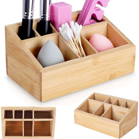 Bambus-Organizer-Box, Kosmetikbehälter, Make-up-Zubehör (1/5)