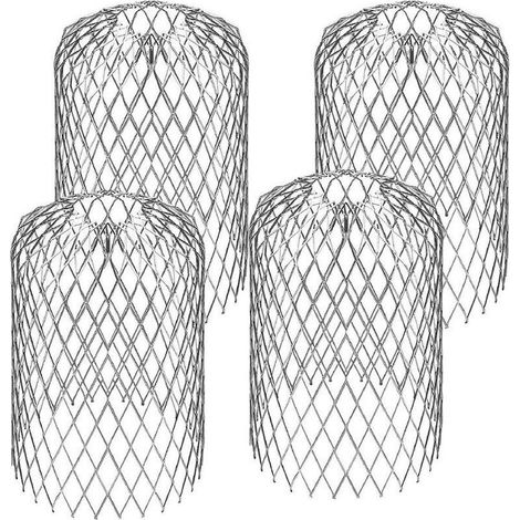 4 PCS Crapaudine de Gouttière en Aluminium 8 15cm Antirouille Filtres de Gouttière Etanche Grillage Gouttiere Robuste Durable pour Maison Avant-toit Fossé Égout Tuyau de Descente - Argent Devenirrich (1/5)