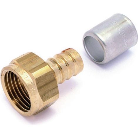raccord droit à écrou fixe - tube per à sertir - diamètre 16 vers femelle à visser 15 x 21 - altech (1/2)