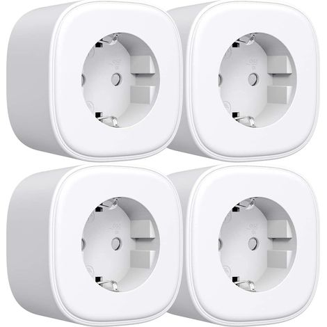 Smart Plug (Type F), Smart Plug Compatible with Alexa and Google Home, 16A Electrical Outlet with Voice Control, Remote Control and Time Function via APP eHomelife (4) (1/5)