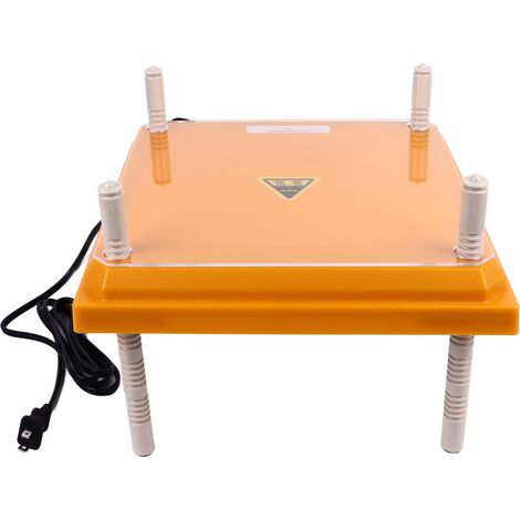 Plaque chauffante pour poussins 10x10 pouces avec écran anti-poussière, garde les poussins au chaud et confortables, prise US 110V, jaune (1/5)
