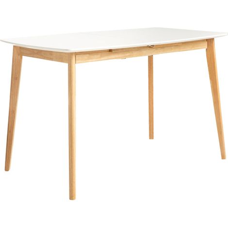Home Heavenly®Mesa de Comedor Extensible Costa - Mesa Rectangular de Cocina Diseño Moderno, Bordes Redondeados Color : Blanco (1/5)