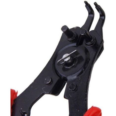 Pinces À Circlip - Acier Noir Et Rouge - Pour Anneaux Élastiques De 10 À 50 Mm - 4 En 1 - Ensemble Complet (1/4)