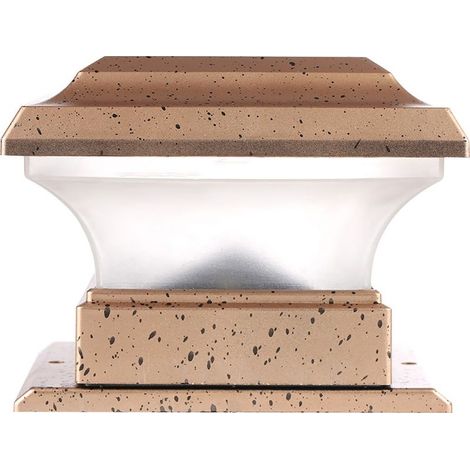 Le poteau de clôture à énergie solaire allume la lampe de pilier de cour de paysage de jardin extérieur imperméable à l'eau lumière chaude (1/5)