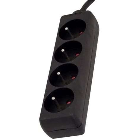 Chacon Multiprise Bloc 4 prese 16A 1,5 m nero