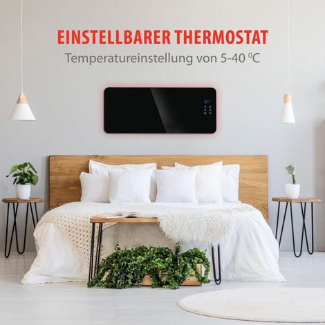 Calefactor eléctrico portátil Alpina negro 2000W vidrio