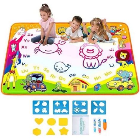 Tapis De Dessin - 60 x 90 cm - Aqua - Réutilisable - Éducatif - 1 Pièce (1/4)