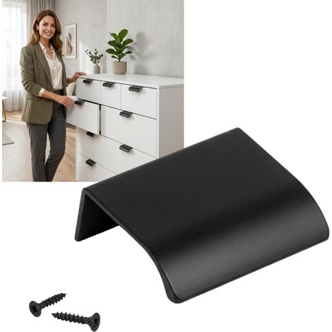 Tirador de mueble Edge 32/50 mm negro mate AKS (1/3)
