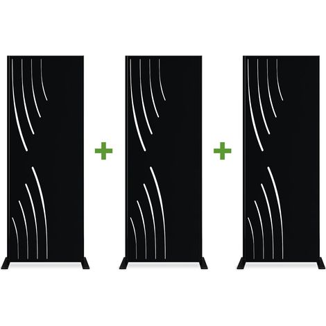 Juego de 3 paneles decorativos VELETA Negro Al.160cm patrones lado izquierdo (1/5)