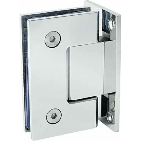 Charnière Charnière de porte en verre sans cadre en acier inoxydable Charnière de salle de douche pour porte en verre bidirectionnelle(pince de soudage de 4 mm à 90 degrés 304 lumière) (1/5)