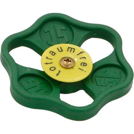 POIGNÉE À MOLETTE JS AVEC VIS + BOUTON 80x9, POLYAMIDE, VERT (1/2)