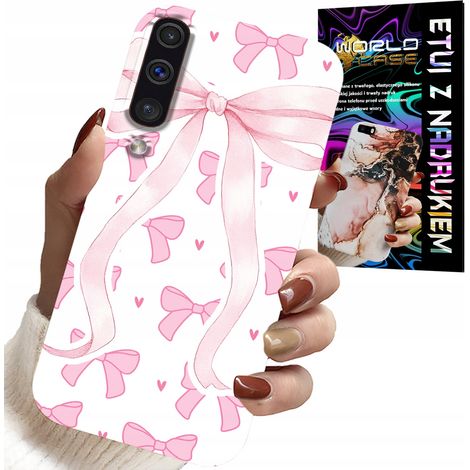 Custodia per Samsung A50 / A30S - custodia con nastri rosa e motivi alla moda (1/5)