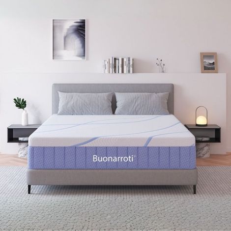 Materasso matrimoniale a molle 5 zone con rivestimento antiscivolo 160x190x30H cm - Parem