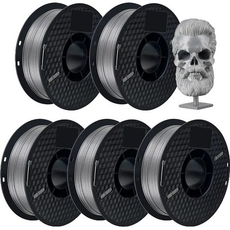 Filament d'imprimante 3D, Protection de l'environnement, Compatibilité polyvalente, Argent (1/2)