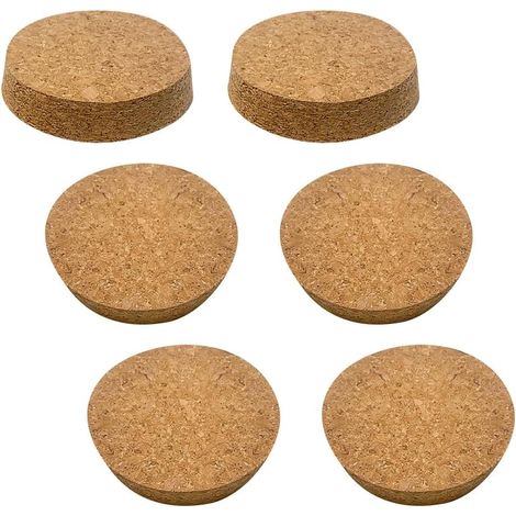 6 bouchons liège, bois, coniques - pour bouteilles et bocaux (1/3)