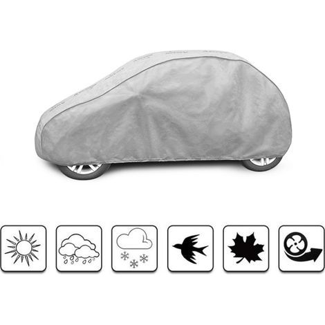 Bâche auto pour Fiat 500 (2015 - Aujourd'hui) – Toile tri-couches imperméable – Anti-UV et respirante – Fixation résistante au vent