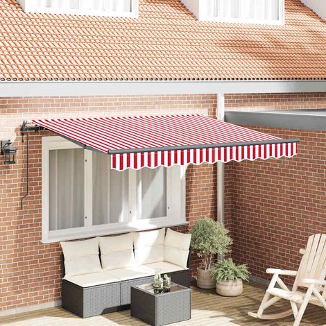 vidaXL Tenda Retrattile Rosso 250 x 200 cm Tessuto (1/5)