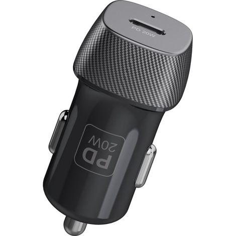 Xssive 20W Quick Auto Ladegerät Schnell-Adapter PD Port Typ-C KFZ Adapter schwarz (1/2)