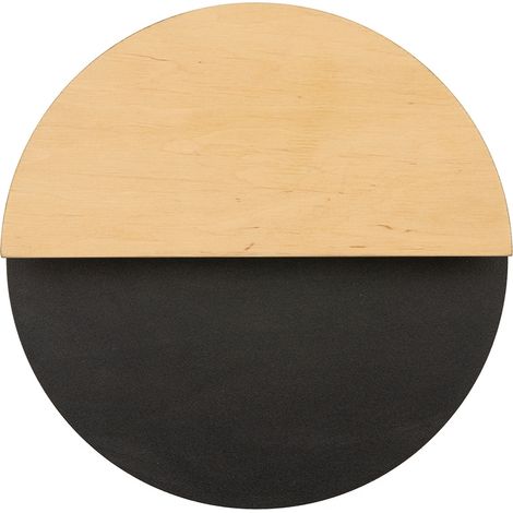 Applique murale ronde noire chêne 26cm LED 7W LUNA Sigma (1/2)