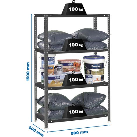 Simonrack Comfort 4/500 Metallregal Anthrazit