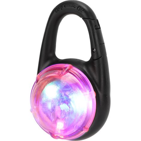 Pendentif LED lumineux et étanche pour chien, clip de collier pour la sécurité nocturne extérieure des chiens et chats, rose. (1/5)