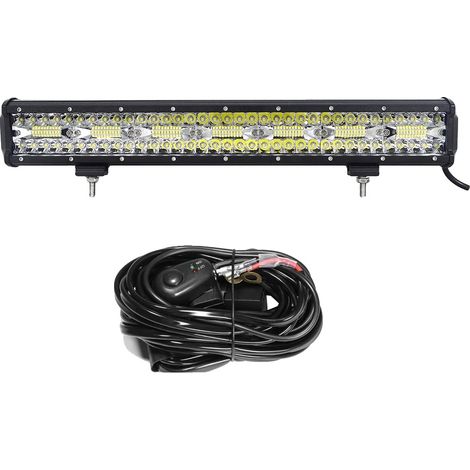 Barre lumineuse LED, haute luminosité, design étanche, 20in 420W avec fil (1/2)