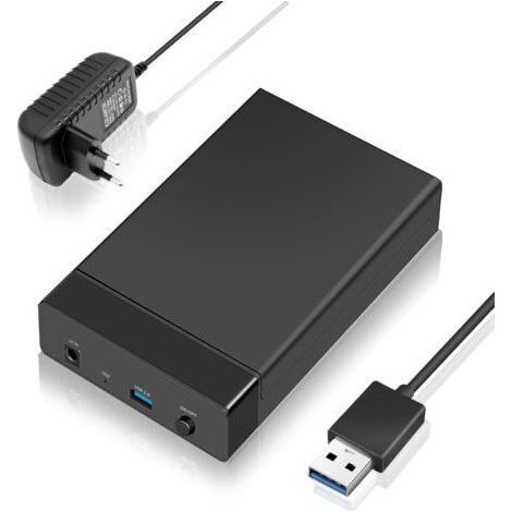Boîtier de disque dur 3.5 - 5 Gbps USB 3.0 vers SATA - Boîtier de disque dur externe pour disque dur SSD 2,5" 3,5" jusqu'à 16 To avec adaptateur d'alimentation CC - Prise en charge UASP - Dissipation (1/5)