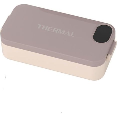 Boîte à déjeuner chauffante rechargeable par USB, avec température réglable, récipient à déjeuner en acier inoxydable pour repas chauds pour bureau (rose)