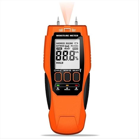 Humidimètre 2 en 1, pour auto-test de moisissure, détecteur de fuite d'eau, capteur d'humidité pour bois de chauffage, détecteur de cloisons sèches (1/4)