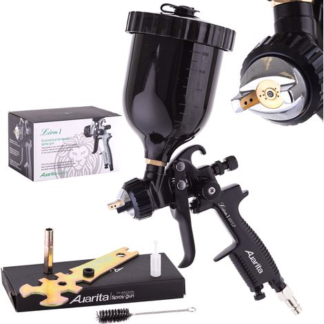 PISTOLA PULVERIZADORA HVLP PROFESIONAL DE 1,3 MM Y 600 ML DE PINTURA (1/5)