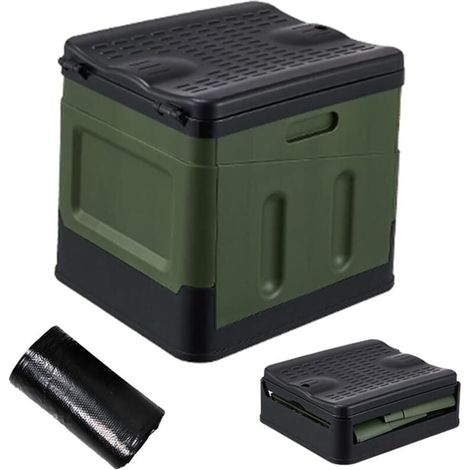 Tragbare Falt-Toilette für Reisen, Camping und Outdoor-Aktivitäten / Klapphocker / Aufbewahrungsbox für Auto und Zuhause / Camping / Boot / Wandern / Lange Reisen / Verwendung im Freien (1/4)