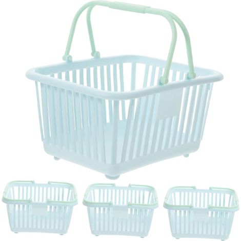 Panier de Rangement en Plastique 4 Pièces Portable, Lot de 4 (1/5)